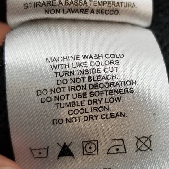 Fila Spellout Logo Black Sweatshirt Unisex Size L Large - Picture 5 of 5